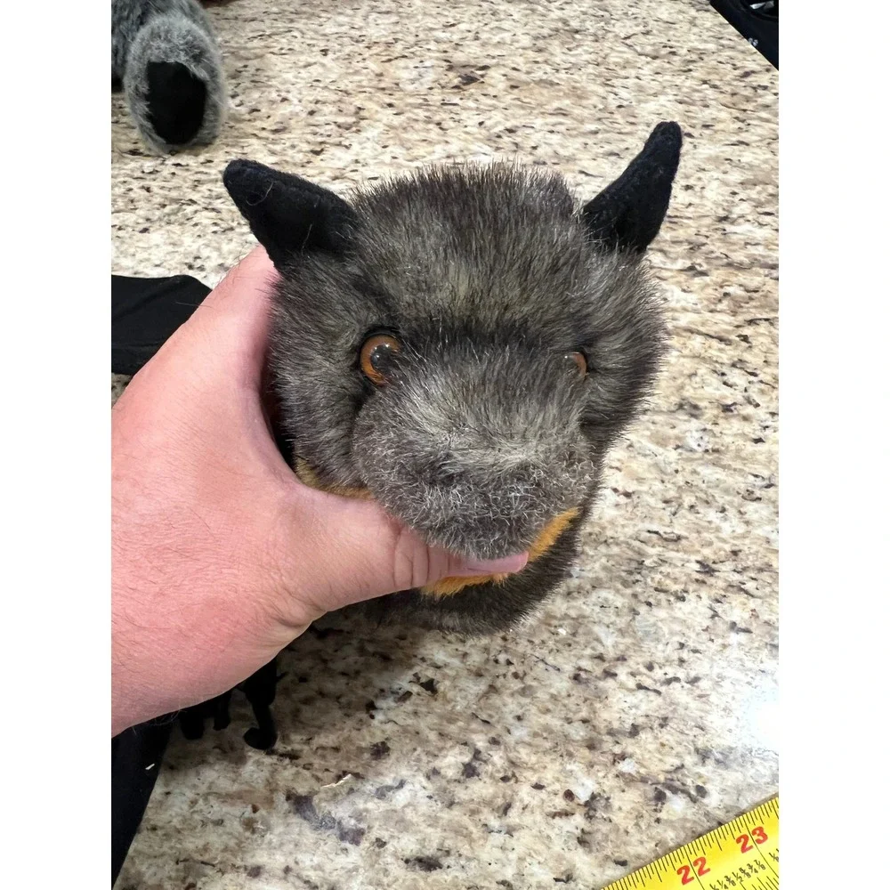 Fiesta Fruit Bat Plush 31.5 Inch Wingspan Stuffed Animal Grey Orange A04878